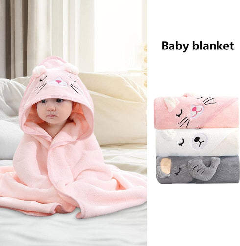 Generic 31 31in Hooded Baby Towel, Baby Bath Towel Hooded Bath Blanket, Baby Cotton Animal Face Hooded Towel, Absorbent