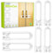6 Pack Adjustable Cabinet Locks for Babies, U-Shaped Baby Proofing Child Locks for Cabinets, Drawers, Fridge