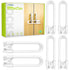 6 Pack Adjustable Cabinet Locks for Babies, U-Shaped Baby Proofing Child Locks for Cabinets, Drawers, Fridge