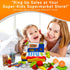 FUNERICA Toy Cash Register with Scanner, Microphone, Interactive Calculator, Grocery Food, Pretend Play Money