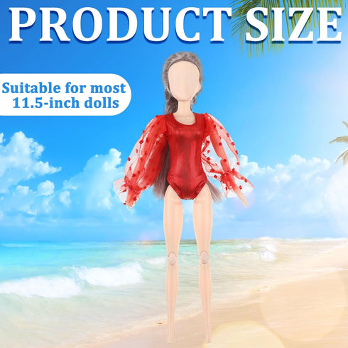 Bencailor 6 Pcs Doll Clothes for 11.8 Inch Doll, Summer Tops Swimwear Robe Doll T Shirt Dress Winter Coat Outfit