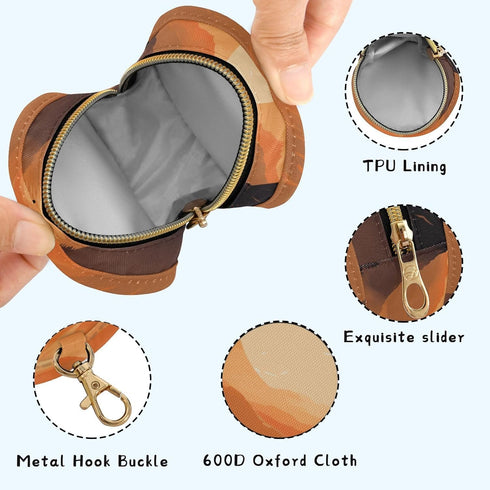 YETTASBIN Cowboy Portable Pacifier Holder Case with Metal Hook Buckle & Zipper for Diaper Bag and Stroller, Versatile
