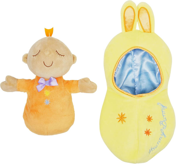 Manhattan Toy Snuggle Pod Hunny Bunny Beige Baby Doll with Cozy Sleep Sack for Ages 6 Months and Up
