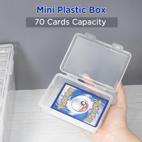 10 PCS Trading Card Storage Box Set, Plastic Top Loaders Storage Box for Standard Cards and Magnetic Holders