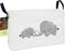 HUNRUNG Cute Rectangle Storage Basket, Canvas Organizer Bin for Pet/Children Toys, Books, Clothes (Elephant)