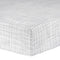 Criss Cross Fitted Crib Sheet - 100% Cotton; White, Gray; Fully Elasticized;