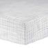 Criss Cross Fitted Crib Sheet - 100% Cotton; White, Gray; Fully Elasticized;