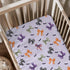 KuphiL10C Halloween Bows Bats Pattern Baby Sheets for Crib, Unisex Fall Winter Holiday