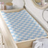 Generic 32x16 Blue Checkered Changing Pad Cover for Baby Girls Boys Cartoon Breathable Diaper Change Table Sheet Soft
