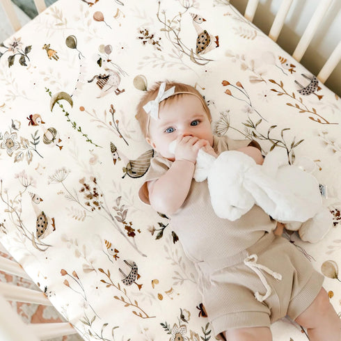 Ultra Soft Jersey Knit Fitted Crib Sheets Set, 2 Pack, Stretchy Crib Mattress Sheets with Deep Pocket