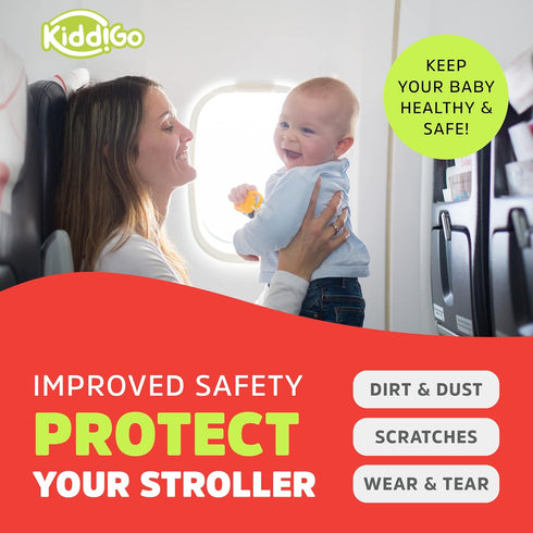 Umbrella Stroller Travel Bag for Airplane Gate Check, Water-Resistant with Handle Straps for Standard Stroller