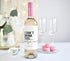 Mlle Label (Pack 2) Pregnancy Announcement Wine Labels - Baby Coming Soon Announcement for Partner, Parents, Grand