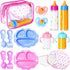 15Pcs Baby Doll Accessories Magic Bottle Set,Pretend Play Feeding Toy with Juice