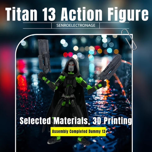 T13 2Pcs Dummy 13, T13 3D SENROELECTRONAGE Action Figure Assembly Completed, New Lucky Action Figure, Printed