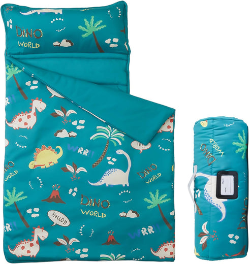 MORAIS Toddler Nap Mat with Pillow and Blanket, 52" x 20" Lightweight and