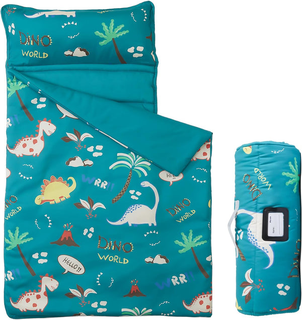 MORAIS Toddler Nap Mat with Pillow and Blanket, 52" x 20" Lightweight and