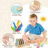 20 Playset 3 PCS Kitchen with Wooden Toy Plates and Dishes, Montessori Kitchen Toys for Girls and Boys, Wooden Play