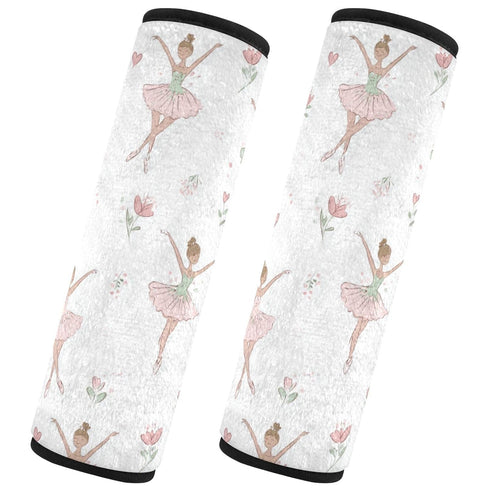Vdsrup Seat Belt Covers 2 Pack Cartoon Ballerina Car Seat Strap Covers Super