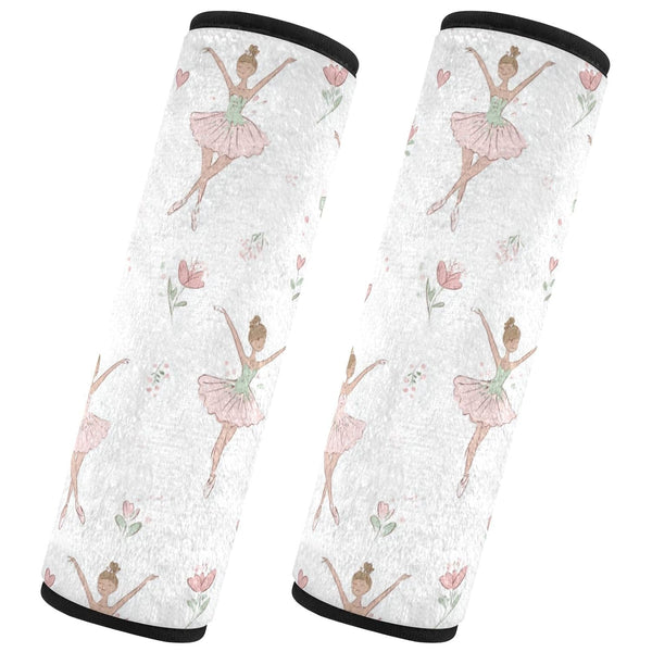 Vdsrup Seat Belt Covers 2 Pack Cartoon Ballerina Car Seat Strap Covers Super
