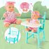 Set Set Stroller,12PCS 3+ deAO Baby Doll Play Includes Miniature Crib,Mobile High Chair Baby Doll Accessories,Great