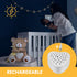 BEREST Rechargeable Baby Sleep Soother Bear, Mom's Heartbeat & Lullabies, White Noise Sound, Nursery Decor Night Light