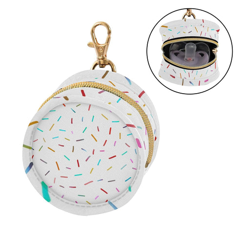 FJDENG Round Pacifier Case, Portable Pacifier Case with Zipper and Hook Buckle, Compact Pacifier Storage Container