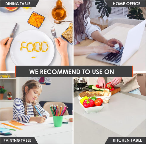 2 Pack Set 2 Countertop 23.6''x15.75'') Oversize Silicone Table Mats, Silicone Placemat of for Baking Craft Pastry