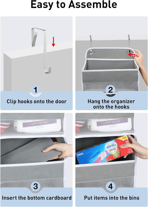 Yecaye 1 Pack Bathroom Organizers and Storage, 35.2lbs Load Toy Stuffed Animal Storage, Swing-proof Hanging Over the