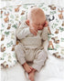 Cute Animals Green Leaf Baby Nursing Pillow Covers for Boy Girl Bear Deer Squirrel Raccoon Owl Boho Leaves Nursing