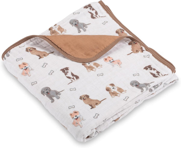 LollyBanks Baby Quilt Blanket, 100% Cotton Muslin Blankets for Boys and Girls,