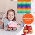 Double Side Pop It 1 100 200 - Chart, Numbers, Row Counter for Knitting Crochet, Educational Sensory Toy