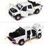 RAM 1500 Pickup Truck Toys, Diecast Metal Model for Boys Age 4-7, Open Door Pull Back Cars with Lights