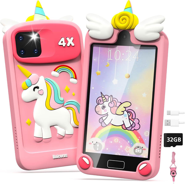 YIFOCO Kids Smart Phone for Girls, Toddler Birthday Gifts for Girl 3 4