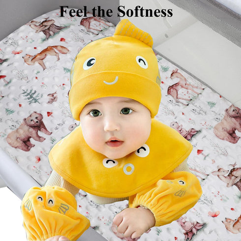 Set 2 Pack Dot Bassinet Sheet Stretch Fitted Cradle Sheets,Ultra Soft,Universal Fit Oval Rectangle Hourglass