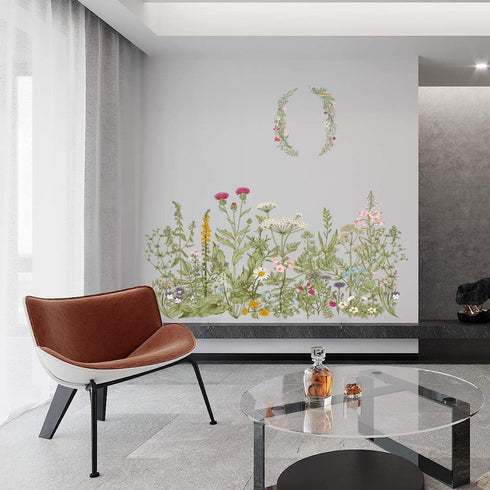 Flower Clusters Wall Decals, Removable DIY Peel and Stick Art Murals for Kids Room and Home Decoration