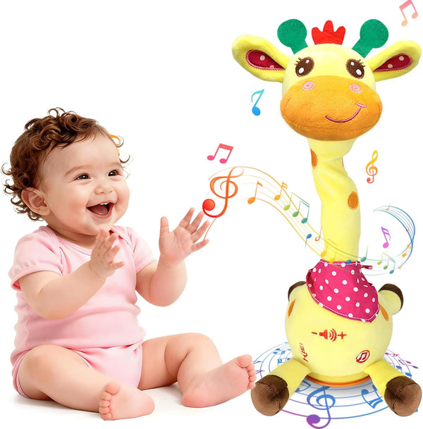 Hunfur Talking Dancing Giraffe Baby Toys for 3-18 Months, Singing Recording Repeats