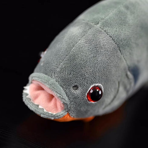 FRANKIEZHOU Simulation Piranha Plush,Fake Piranha Model,Fish Stuffed Animal,Realistic Piranha Plush Toy,Soft Toy,Gifts for Kids,8.5 Inches Long