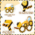 32 Funrous Pcs Construction Theme Party Eyeglasses Dump Truck Cardboard Glasses Engineering Excavator Photo Booth Props