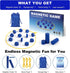 Loymoup 24 3 Magnetic Chess Game with Travel-Stones, Magnet Chess String & Portable Storage Bag, for Family & Party