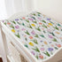 Watercolor Tulips Bees Butterflies Changing Pad Covers, Boho Spring Floral Sheets for Baby Girl, 32''x16''