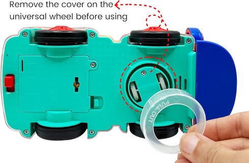 Transparent Train Toy - Interactive Electric Music Train with LED Light for Tummy Time Crawling Baby Toys