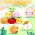 6 Pcs Soft Mini Plush Fruits - Colorful Stuffed Fruits Lovely Peach, Orange, Pineapple, Cantaloupe for Toddlers,