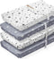 FIGEPO 4 Pack Star and Moon Neutral Unisex Fitted Baby Sheets Set for