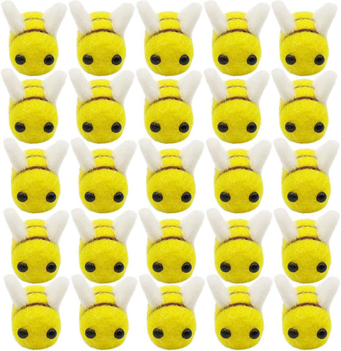 TIHOOD 20PCS Wool Felt Bee Craft Balls, Baby Shower Craft Supplies, Gender Reveal Party, DIY Craft Decoration