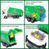 Mscredse 11" 3-7 Mini Garbage Truck Toy, Trash Truck Toy with Dumping Function, Friction Powered, Sound and Lights