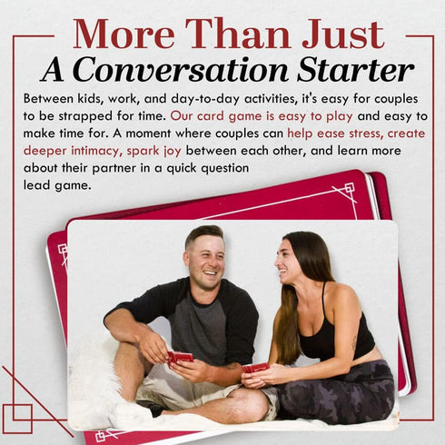 Honest Conversation Starter Couple Games - 100 Deep & Romantic Questions Card Games for Couples Date Night Gifts