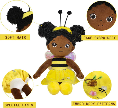 Toy,12 Black Baby Doll,Blacks Dolls African American Stuffed Rag Dolls for Girls Soft Gifts,Brown Doll Fairy Baby Toy