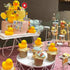 Waterproof No Squeak 20 Pcs 3 Inch Rubber Funny Yellow Ducky Duck Bath Pool Toy for Kid Shower Birthday Party