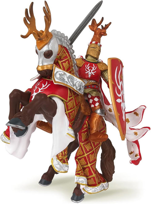 Papo The Medieval Era Figure, Knight Stag Red