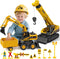 Kids Construction Toys for Boys - 3 in 1 Excavator, Crane and